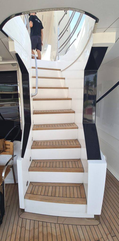 yacht interior with vinyl